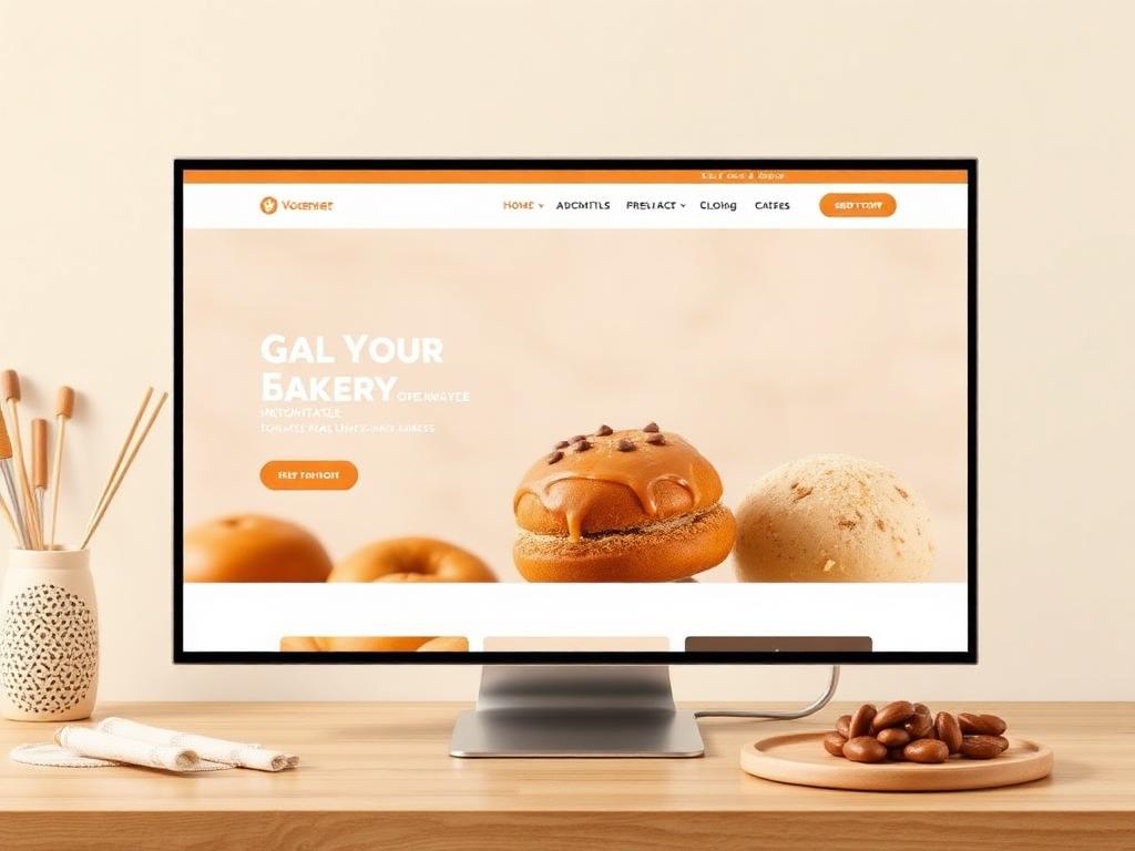 Rise & Crumb Bakery website homepage designed by Sunward Web Design
